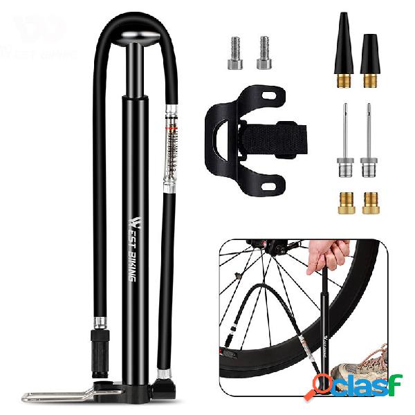WEST BIKING Pompa da pavimento ad alta pressione attivata a