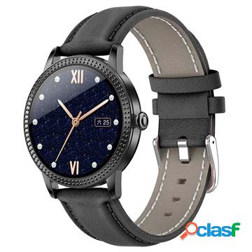 Waterproof Bluetooth Smart Watch CF18P - Leather Strap -