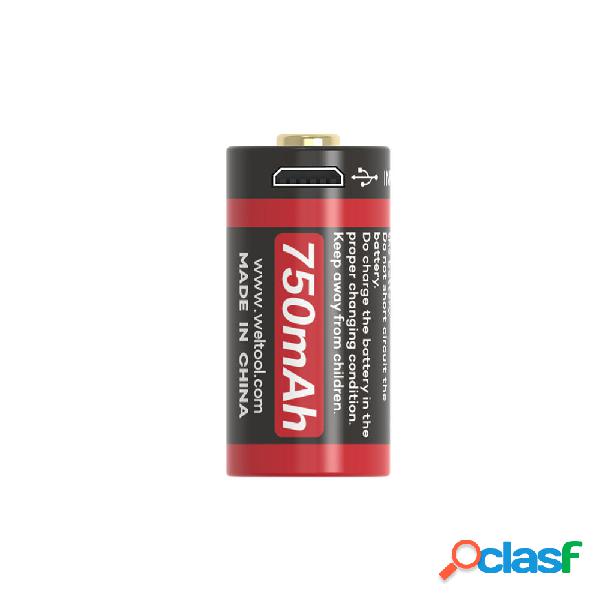 Weltool 1 Pz UB-123A Batteria 750 mAh Li-ion di ricarica USB