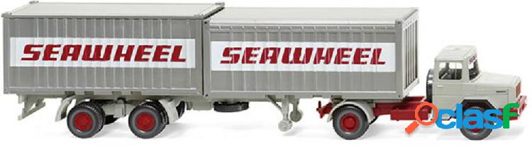 Wiking 052402 H0 Magirus Deutz Treno a sella per container