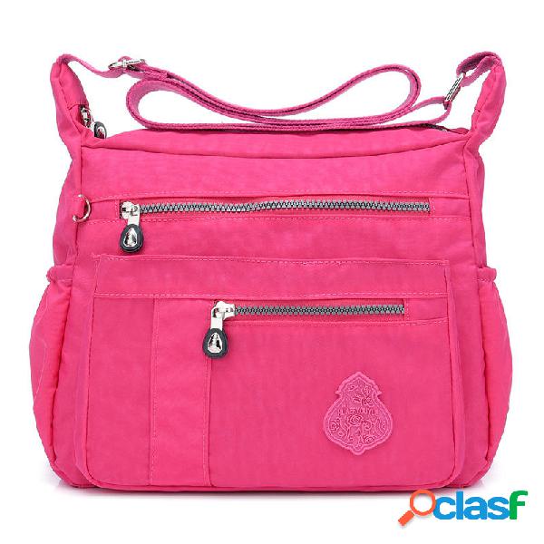 WomenLeisureNylonSolidoCrossbodyBorsa Impermeabile Borsa