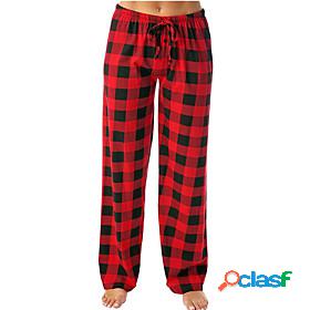 Womens 1 pc Loungewear Bottom Comfort Sport Grid / Plaid