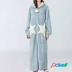 Womens 1 pc Pajamas Robes Gown Bathrobes Plush Comfort Plush