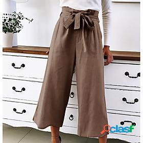 Womens Fashion Wide Leg Culottes Wide Leg Chinos