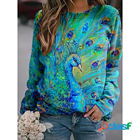Womens Graphic 3D Animal Pullover Sweatshirt Print 3D Print
