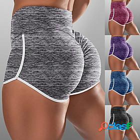 Womens High Waist Yoga Shorts Scrunch Butt Ruched Butt