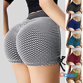 Womens High Waist Yoga Shorts Tiktok Scrunch Butt Drawstring