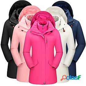 Womens Hoodie Jacket Hiking 3-in-1 Jackets Ski Jacket Winter