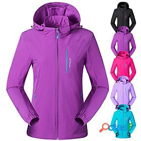 Womens Hoodie Jacket Waterproof Hiking Jacket Rain Jacket