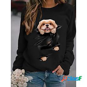 Womens Hoodie Sweatshirt Dog Graphic 3D Print Daily 3D Print