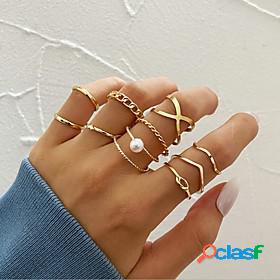 Womens Ring Set Geometrical Infinity Stylish Simple Unique