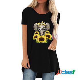 Womens Short Mini Dress T Shirt Dress Tee Dress Short Sleeve