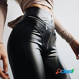 Womens Streetwear Punk Gothic Pocket Skinny Full Length