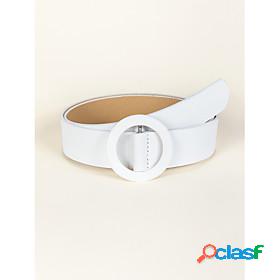 Womens Waist Belt White Party Street Dailywear Daily Belt