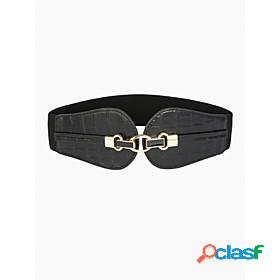 Womens Wide Belt Black Dailywear Casual Daily Holiday Belt
