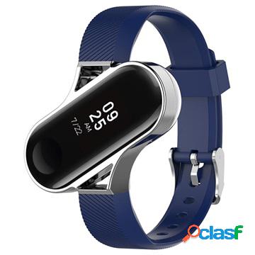 Xiaomi Mi Band 3 Silicone Band with Metal Case - Blue /