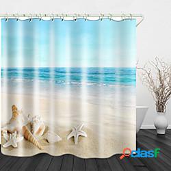 bellissima tenda da doccia in tessuto impermeabile con