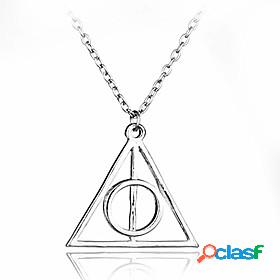 deathly hallows triangle pendant neckalce gold vintage