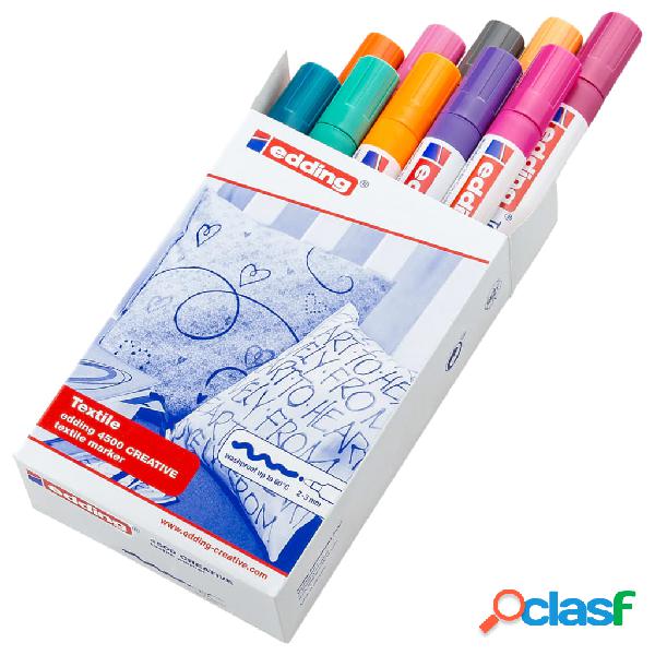edding Pennarello per Tessuti 10 pz Multicolore 4500