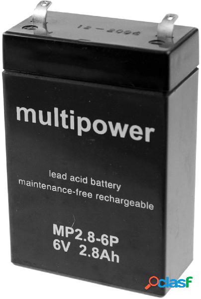 multipower MP2,8-6P A96241 Batteria al piombo 6 V 2.8 Ah