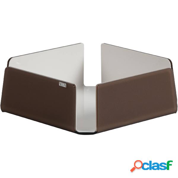 portatovaglioli big like water satin brown white, dimensioni