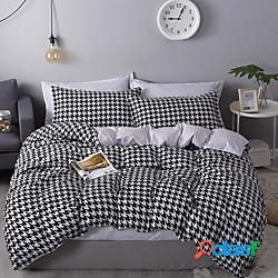 set copripiumino pied de poule set biancheria da letto
