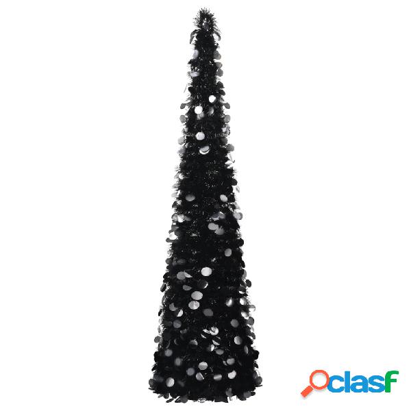 vidaXL Albero di Natale Artificiale Apribile Nero 150 cm PET