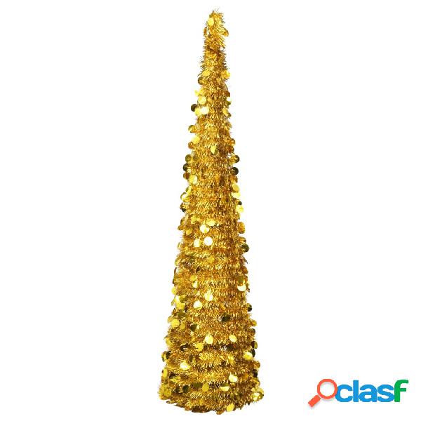 vidaXL Albero di Natale Artificiale Apribile Oro 180 cm PET
