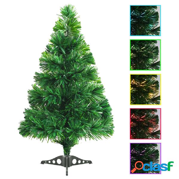 vidaXL Albero di Natale Artificiale Fibra Ottica 64 cm Verde