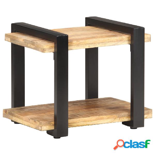 vidaXL Comodino 50x40x40 cm in Legno di Mango Grezzo
