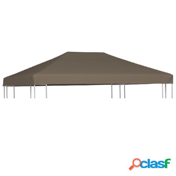 vidaXL Copertura Superiore per Gazebo 310 g/m² 3x4m Grigio