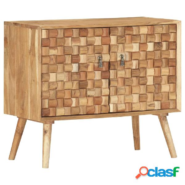 vidaXL Credenza 75x35x65 cm in Legno Massello di Acacia