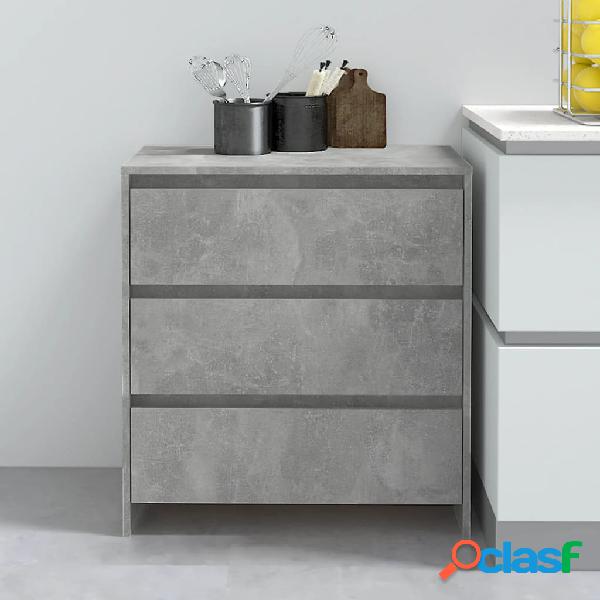 vidaXL Credenza Grigio Cemento 70x41x75 cm in Truciolato