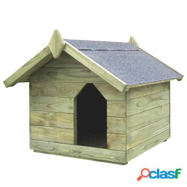 vidaXL Cuccia per Cane da Esterno con Tetto Apribile Pino
