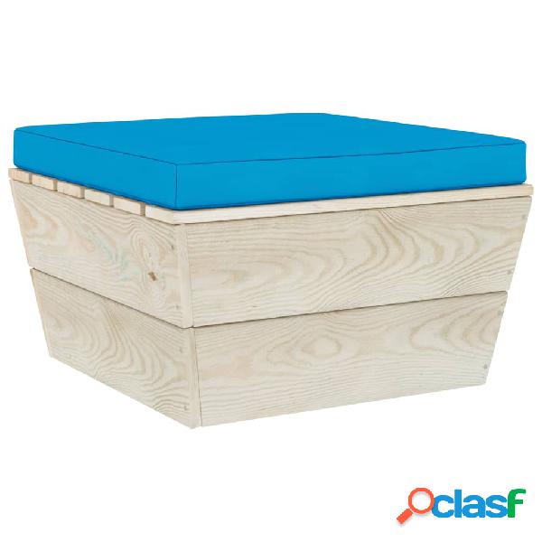 vidaXL Cuscino per Pouf su Pallet Blu Chiaro in Tessuto