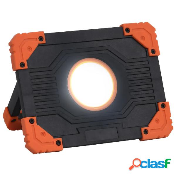 vidaXL Faretto a LED Portatile in ABS 10 W Bianco Freddo