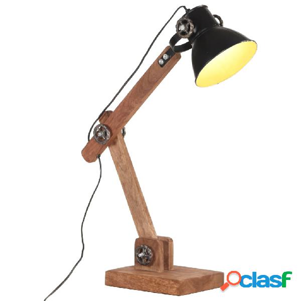 vidaXL Lampada da Scrivania Industriale Nera Rotonda