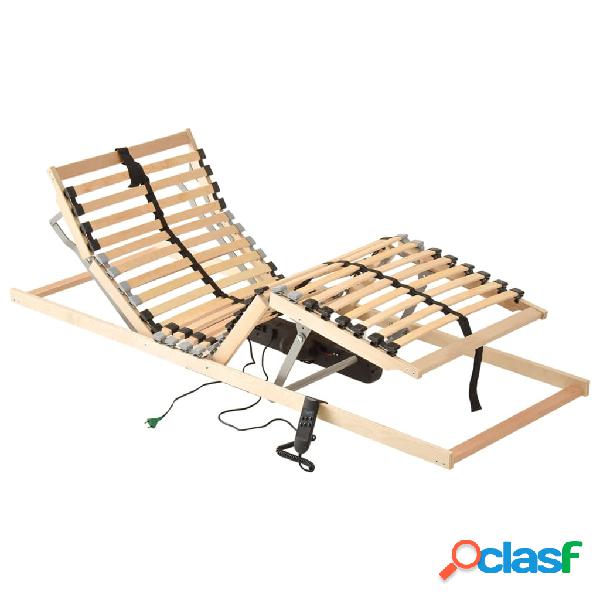 vidaXL Letto con Telaio a Doghe Elettrico 28 Doghe 7 Zone