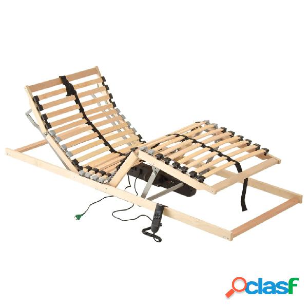 vidaXL Letto con Telaio a Doghe Elettrico 28 Doghe 7 Zone