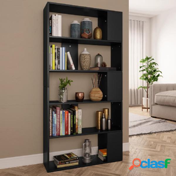 vidaXL Libreria/Divisorio Nero 80x24x159 cm in Truciolato