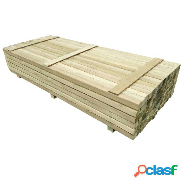 vidaXL Pali di Recinzione 96 pz Legno di Pino Impregnato