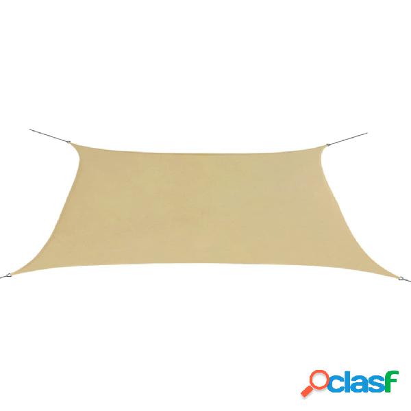 vidaXL Parasole a Vela Oxford Rettangolare 2x4 m Beige