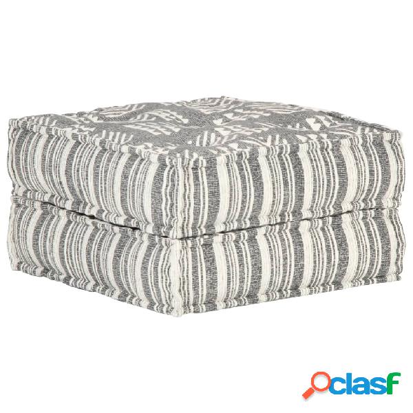 vidaXL Pouf 60x70x36 cm in Tessuto Grigio a Strisce