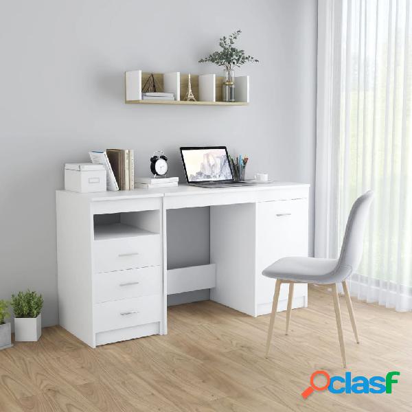 vidaXL Scrivania Bianca 140x50x76 cm in Truciolato