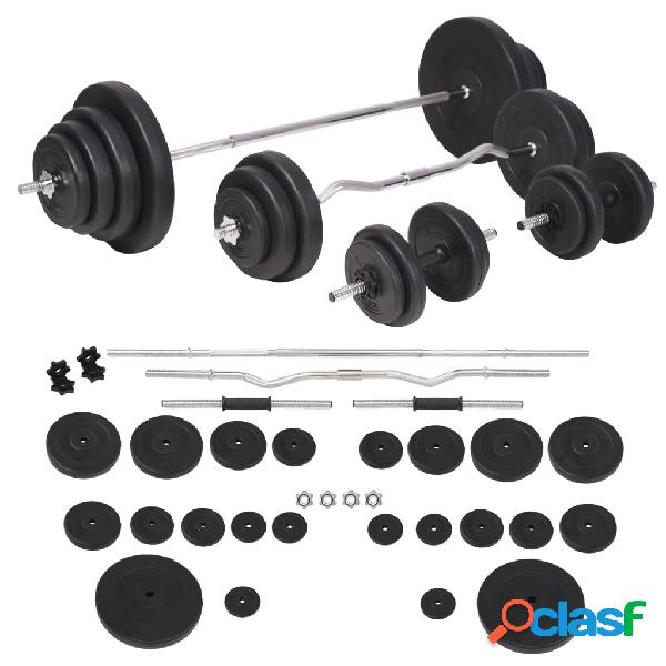 vidaXL Set Bilanciere e Manubri da 120 kg