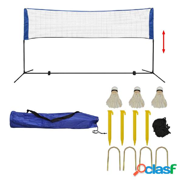 vidaXL Set Rete da Badminton con Volani 300x155 cm