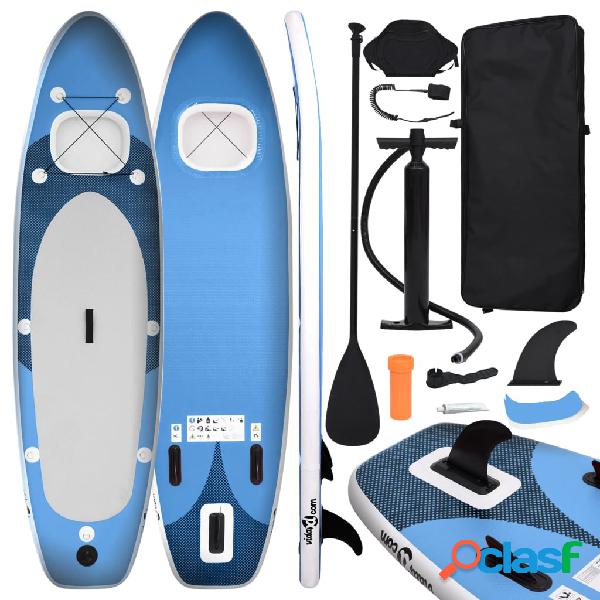 vidaXL Set Tavola SUP Gonfiabile Blu Mare 330x76x10 cm
