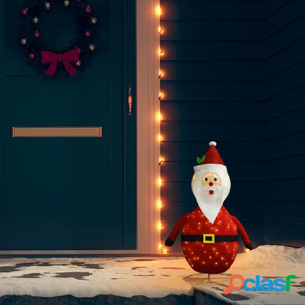 vidaXL Statua di Babbo Natale a LED in Tessuto Pregiato 60