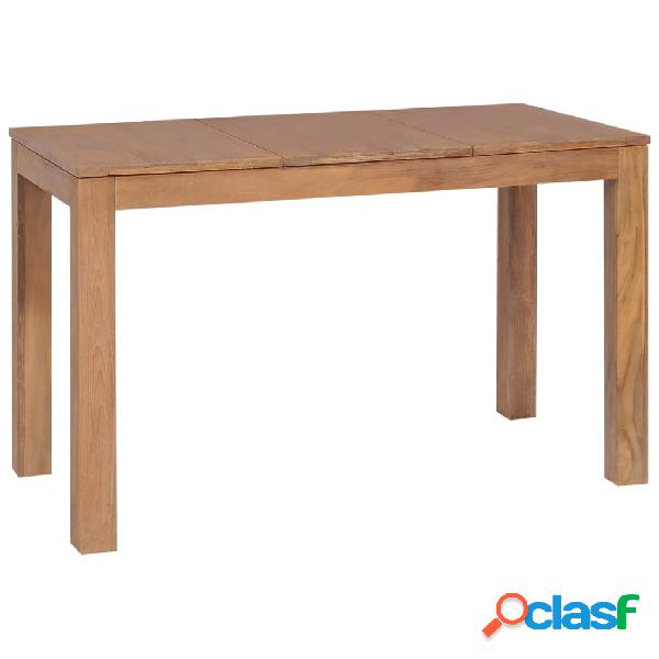 vidaXL Tavolo in Legno Massello di Teak Finitura Naturale