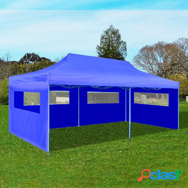 vidaXL Tenda per Feste Pop-up Pieghevole Blu 3 x 6 m